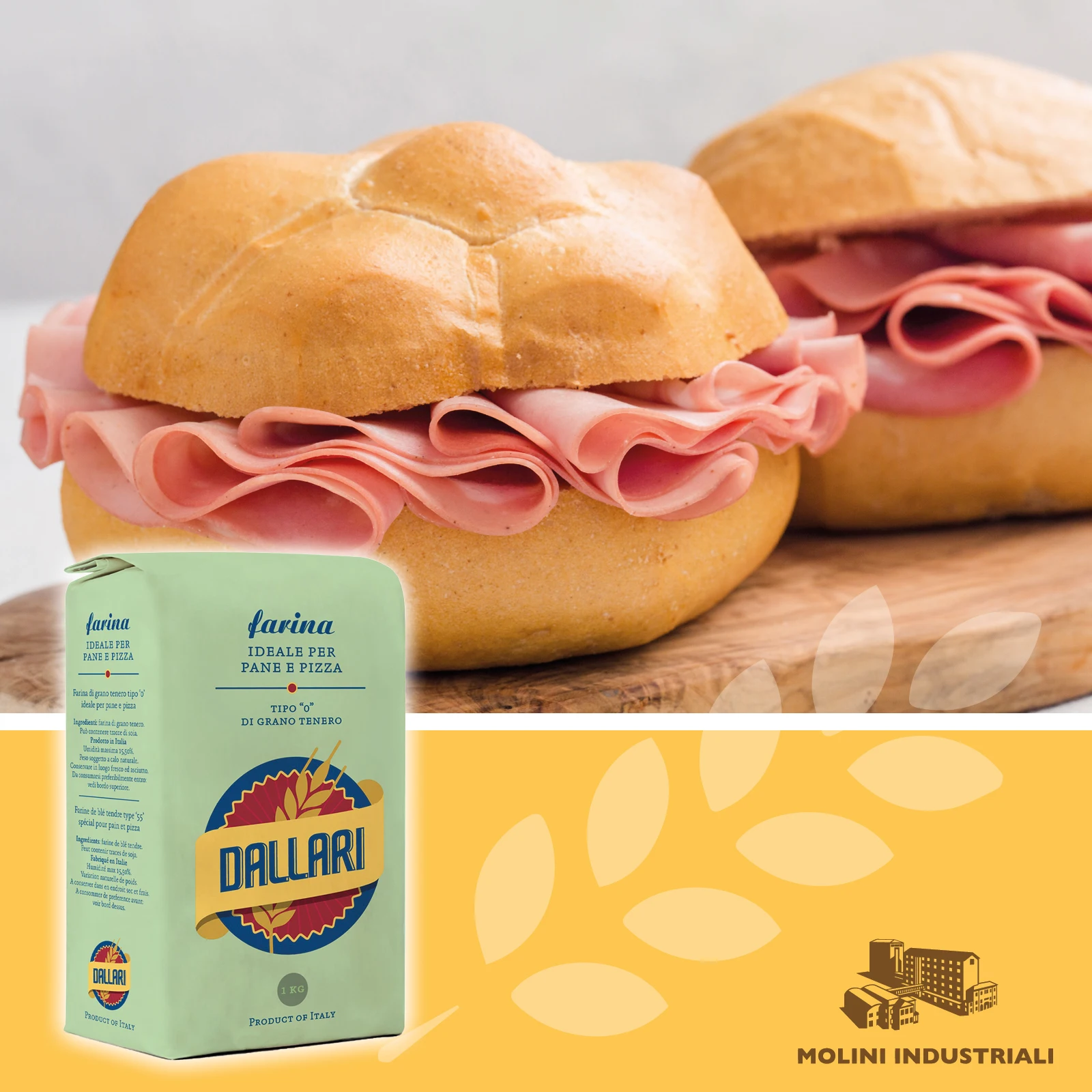 Итальянская мягкая пшеничная мука DALLARI VERDE высшего качества для пиццы и хлеба типа «0»-домашняя мука 1 кг