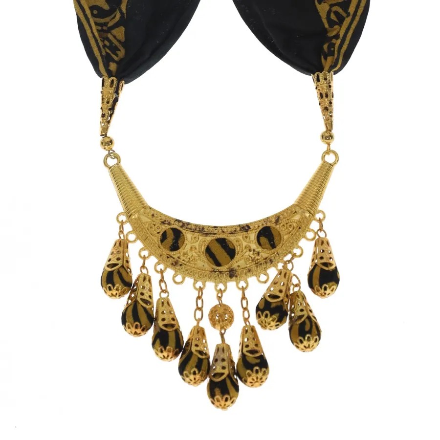 Женское этническое ожерелье Alini Batik Ayuma-черно-желтое