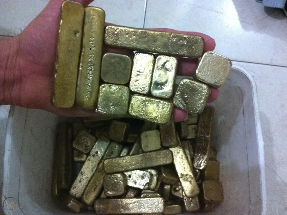Drop Melted Bars Gold Scraps