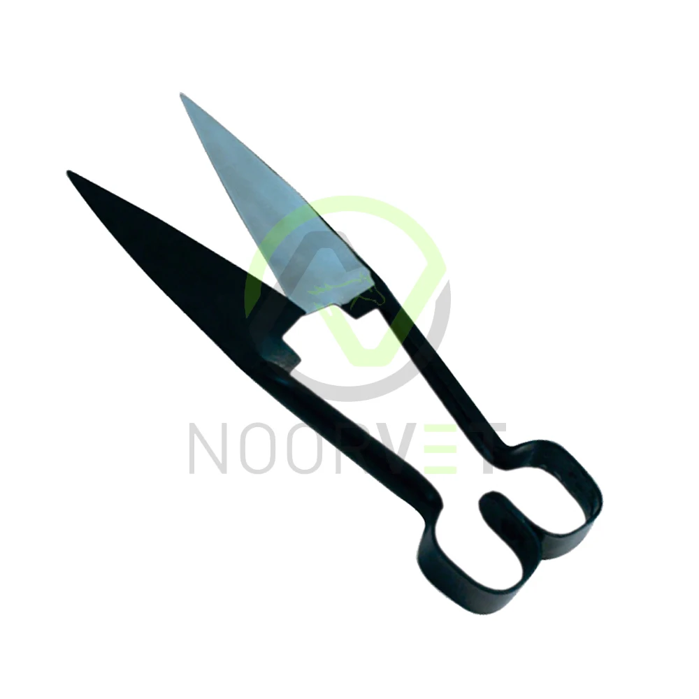 Sheep Shear Double Bow 6 inch Long Blade Dip on Handle, C/Steel Quality Carbon Steel Sheep Shears Veterinary Scissors Straight S