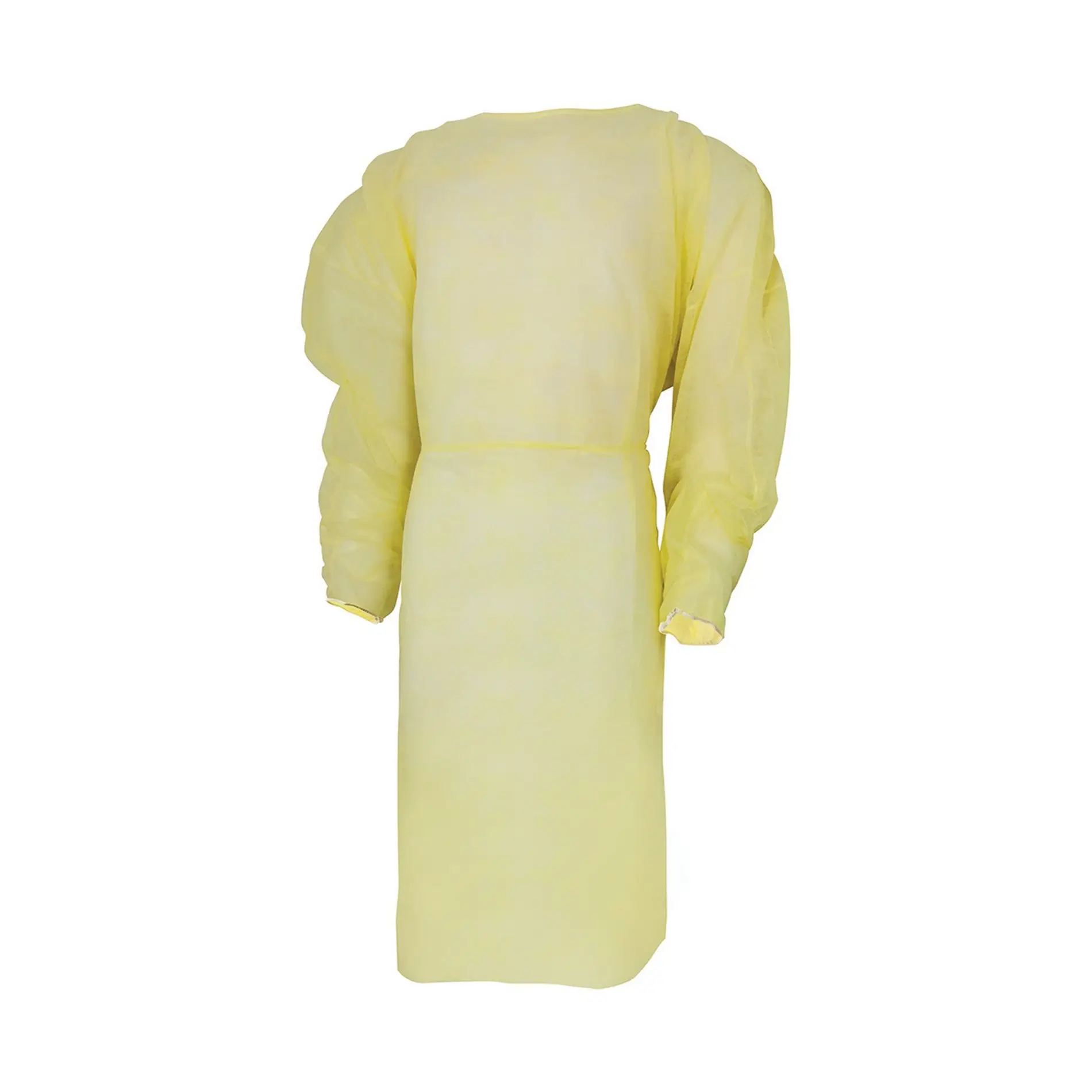 Long Set-In Sleeves Protective Procedure Gown McKesson One Size Fits Most Yellow NonSterile Disposable