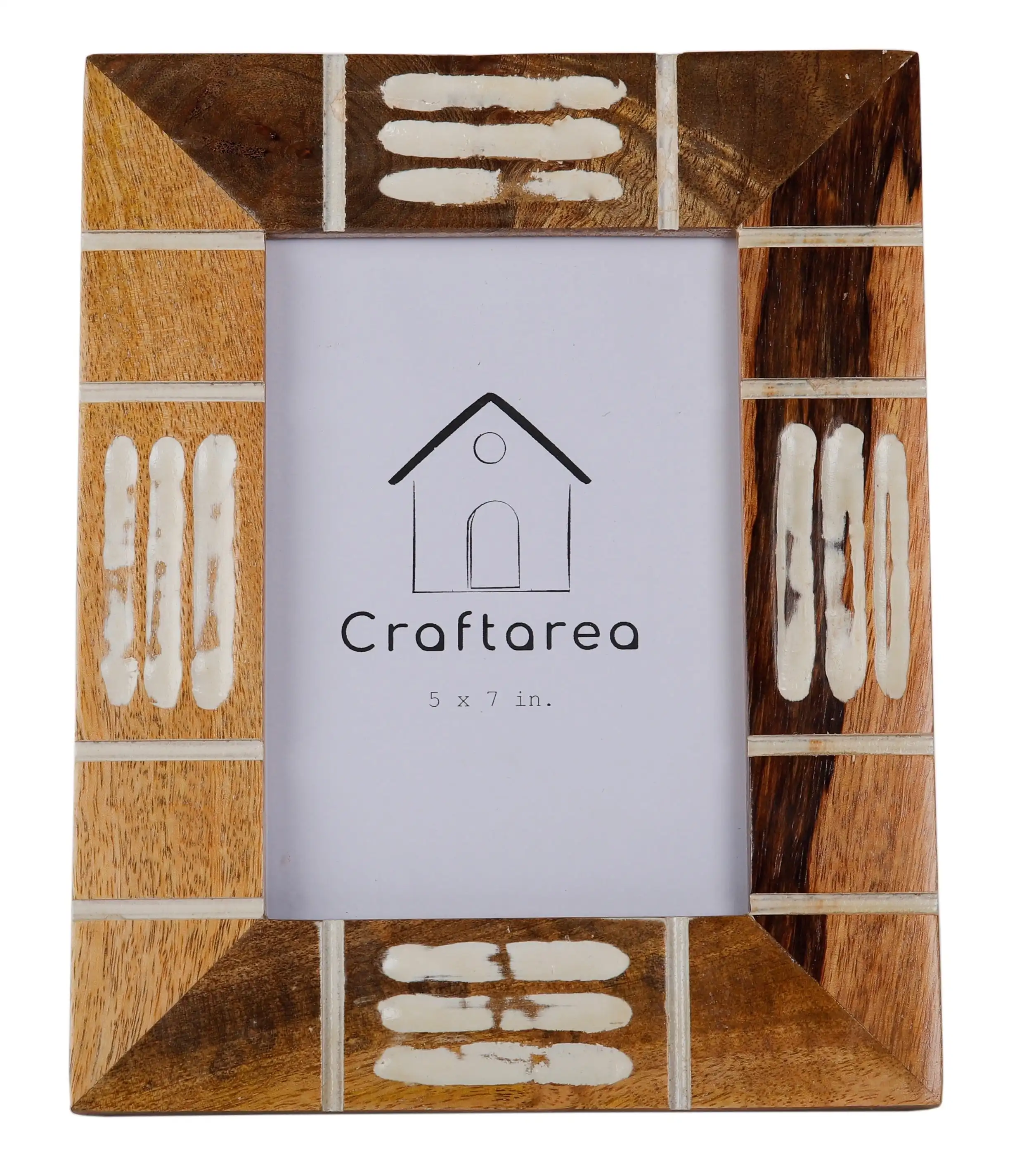 Wooden Picture Frame for Home Office Decor Wall Mounting and Standing Picture Photo Frame 5x7inches Rectangle Solid Wood Frame