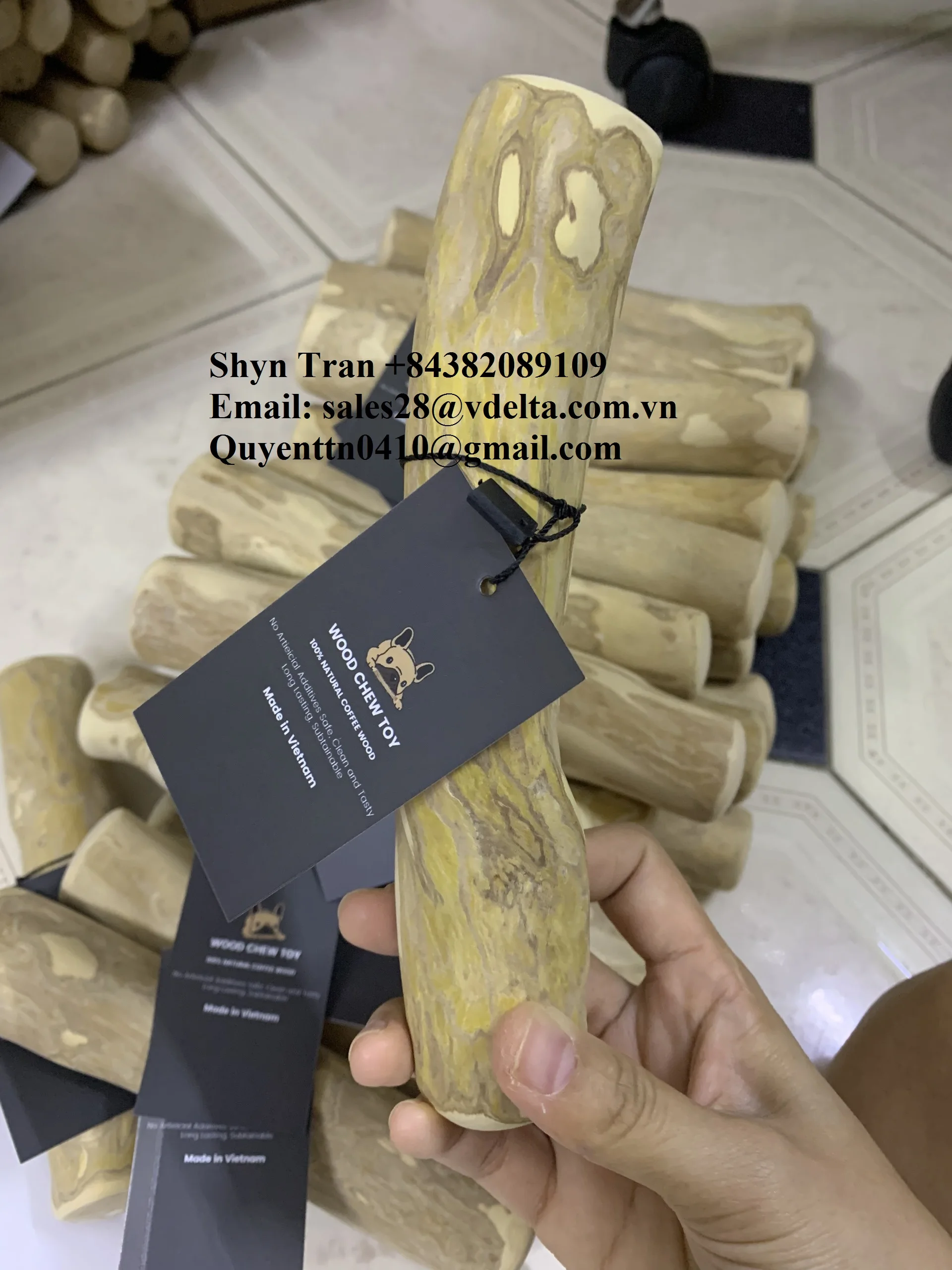  Деревянные кофейные жевательные игрушки натуральное кофейное дерево из Вьетнама Лучшая цена деревянная кофейная Жевательная машина для собак/Shyn Tran + 84382089109