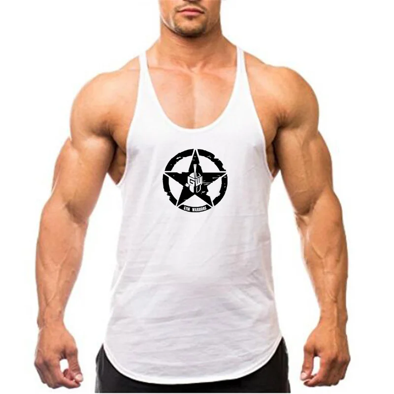 Professional Bodybuilding stringer tank top Mens Cotton Gym sleeveless shirt men Fitness Vest Running Singlet workout tanktop