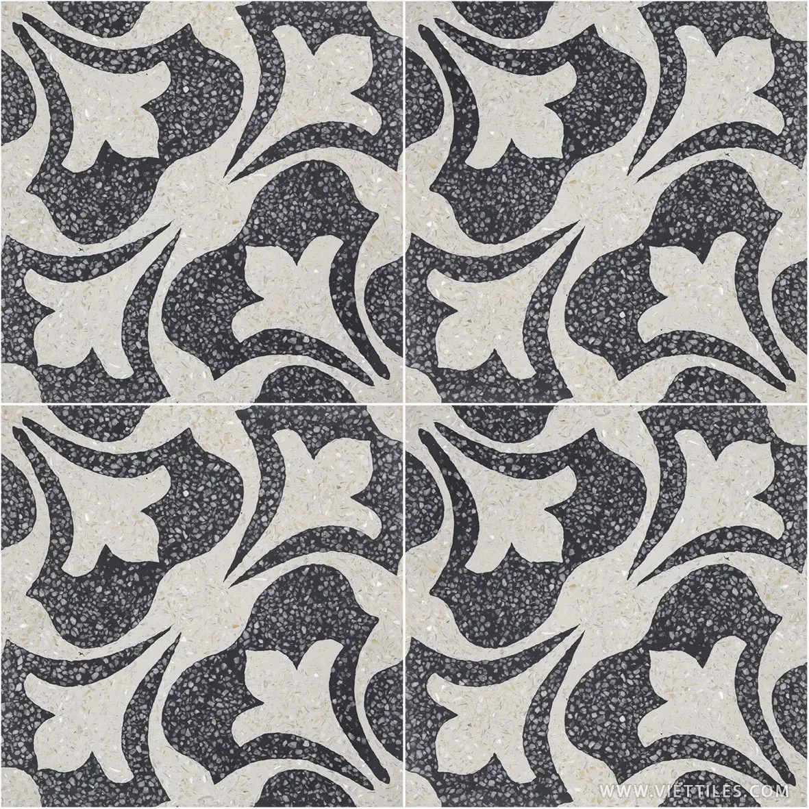 Mother of pearl terrazzo cement tiles 200x200x16mm