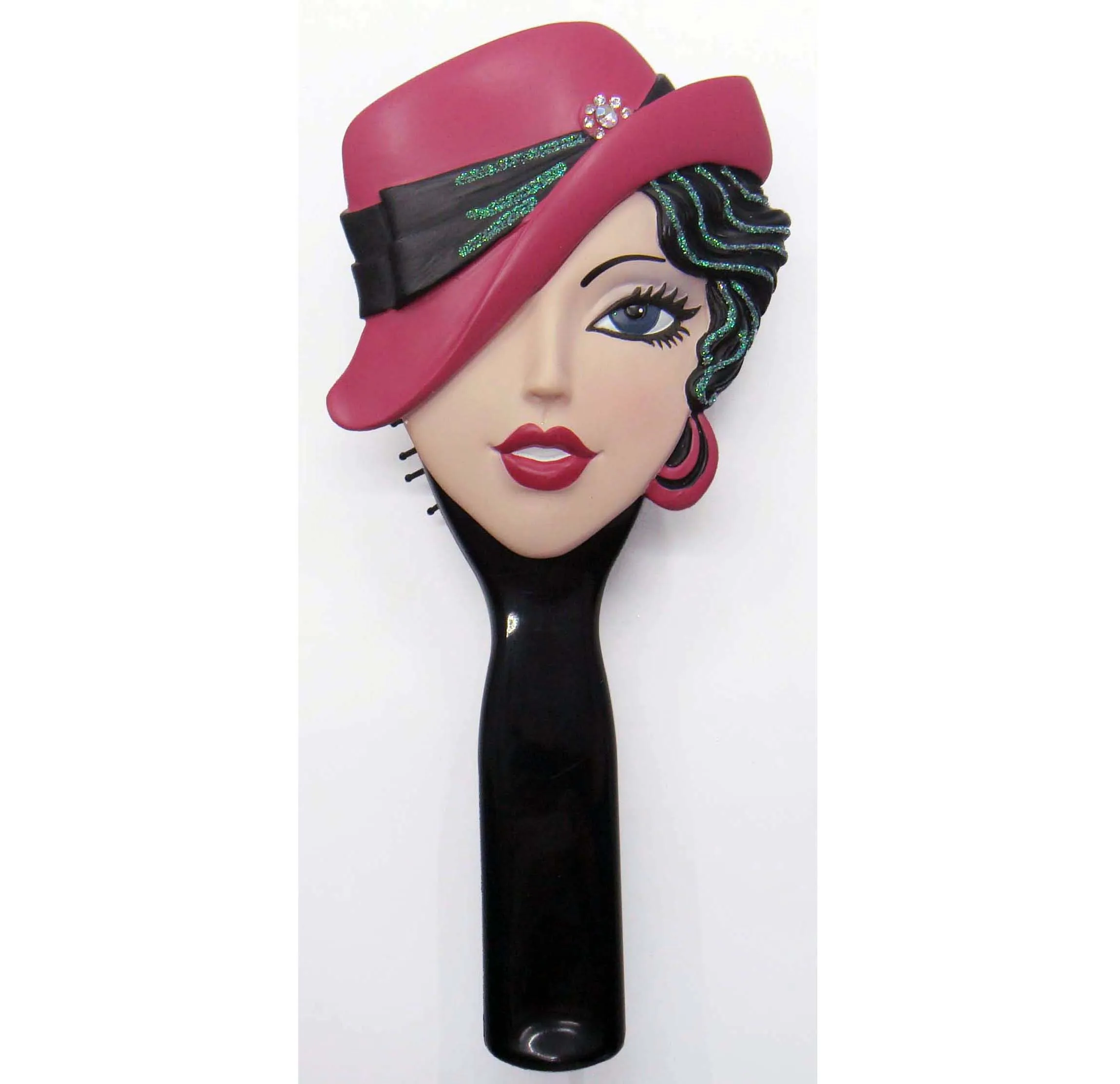 GORGEOUS ELEGANT LADY WITH HATS HAIR COMB HAIR BRUSH FOR GIFTS FOR GIRLS