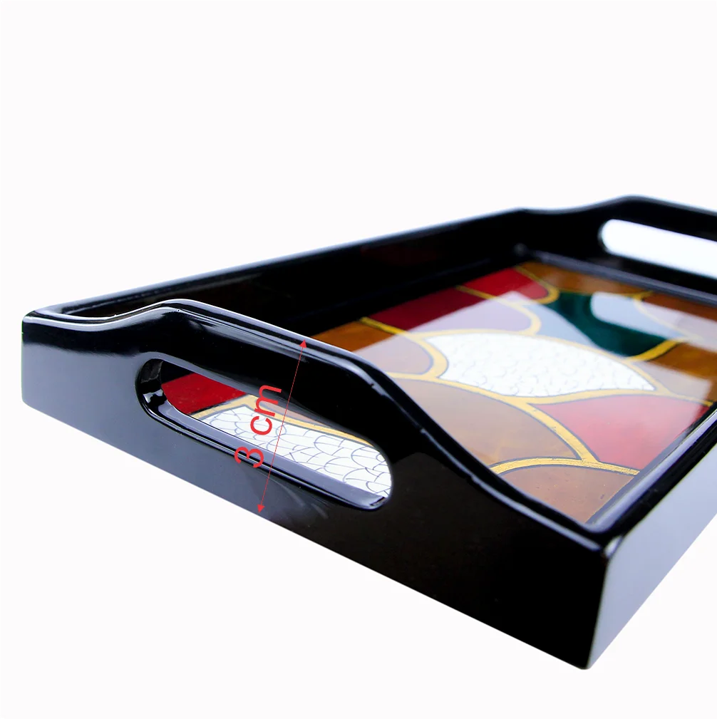 Elegant Design Top Trending Custom Logo Trays for Serving Tea Coffee Wooden Platter Tray Decor Serving Trays Storage