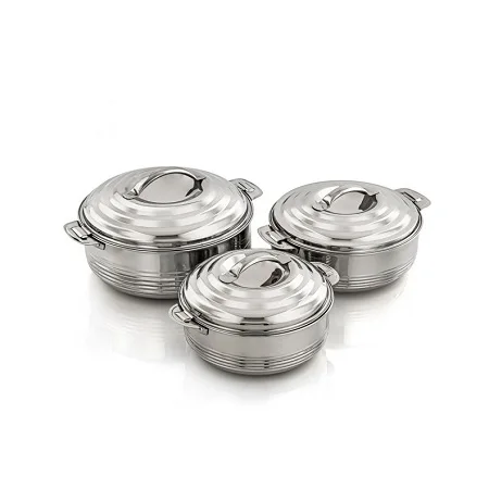 Classic Design Top Quality Round Shape Customized Shape Sliver Polished Stainless Steel Food Warmer Hot Pot