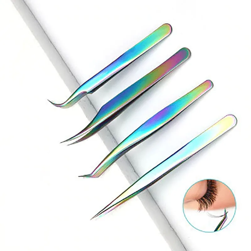  Пинцет с порошковым покрытием Прямой пинцет для ресниц/инструменты наращивания глаз