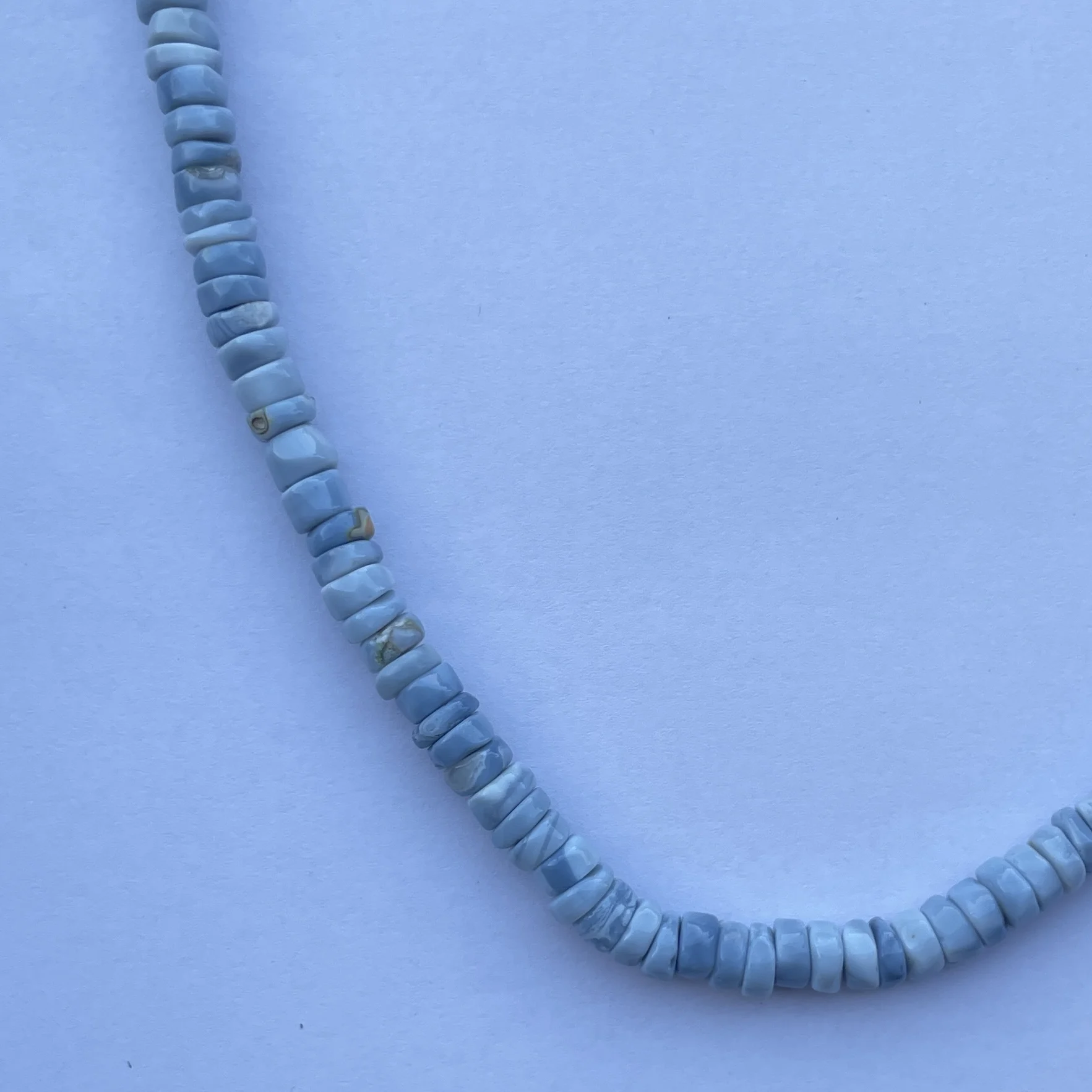Natural Blue Opal Smooth Heishi Tyre Trending Gemstones Beads Necklace Jewelry at Wholesale Best Price from Supplier Online Shop