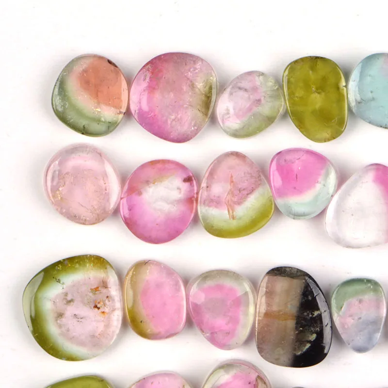 Best Quality Gemstone Tourmaline Watermelon Smooth Slices Tourmaline Loose gemstone Small Size