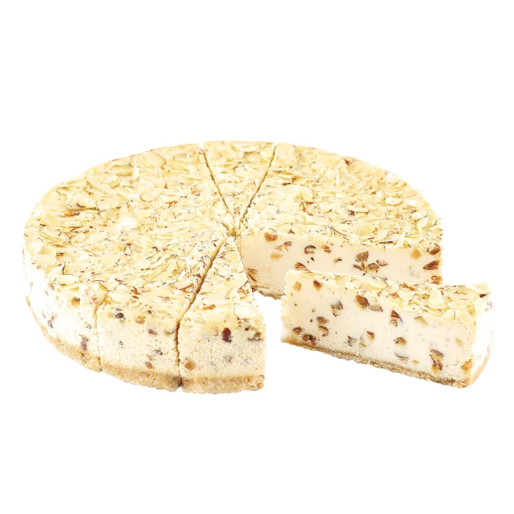 Десерт из сырного торта высокого качества «чизер» с орехами 16 ломтиками 1,66 кг упакован в коробку, оптовая продажа замороженных сырных тортов