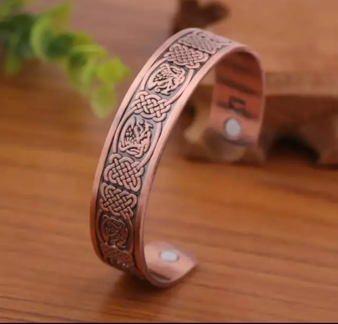 SLand Jewelry Manufacturer Wholesale High polished solid Pure Copper Magnetic Therapy Healing