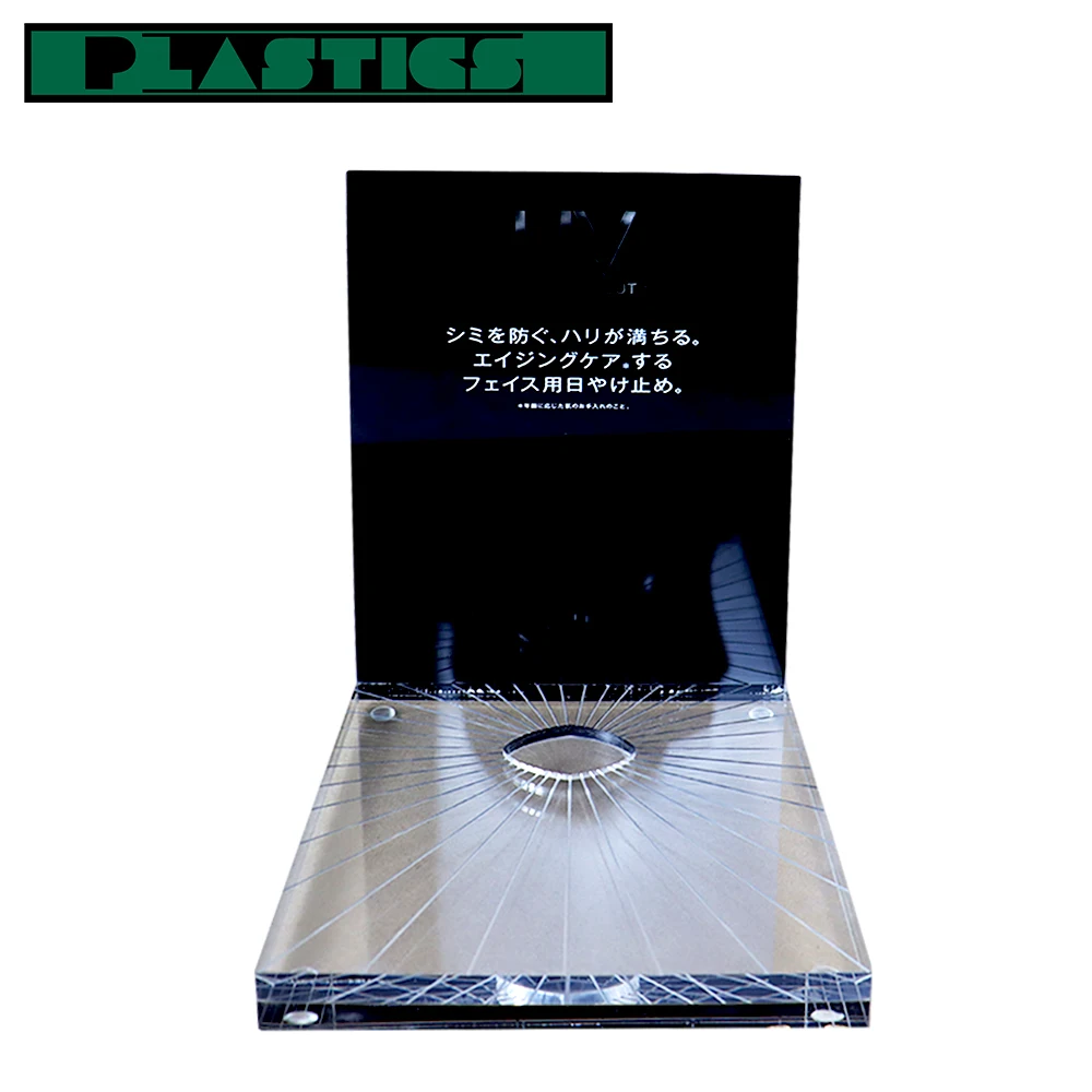Custom acrylic cosmetics display stand Makeup desktop display stanks for counter Acrylic display rack