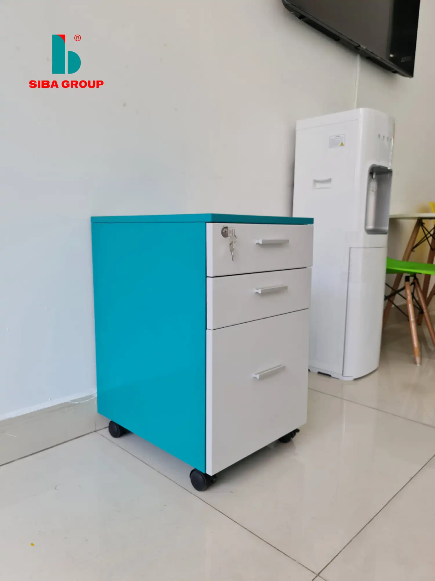 Hot Selling Storage Equipment Pedestal Metal Vertical Steel 3 Drawer Under Desk Movable Office Furniture Mobile File Cabinet