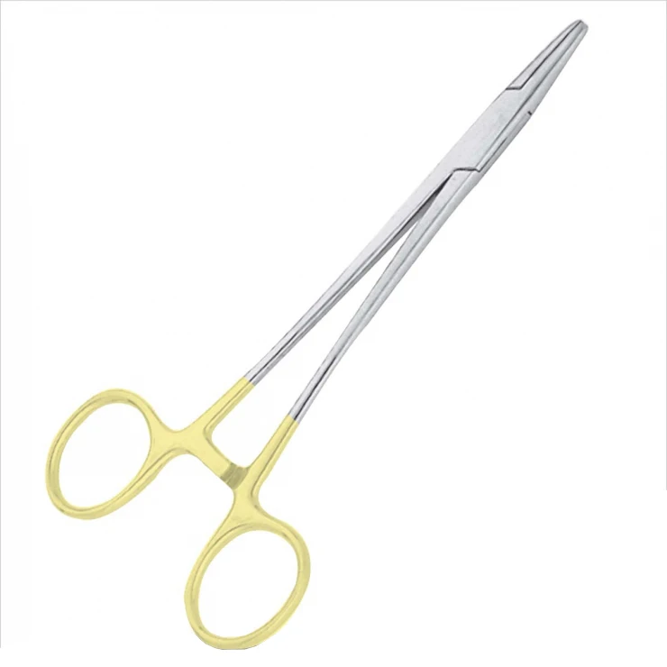 Professional Micro Derf Needle Holders TC Forceps Stainless Steel material with gold handle