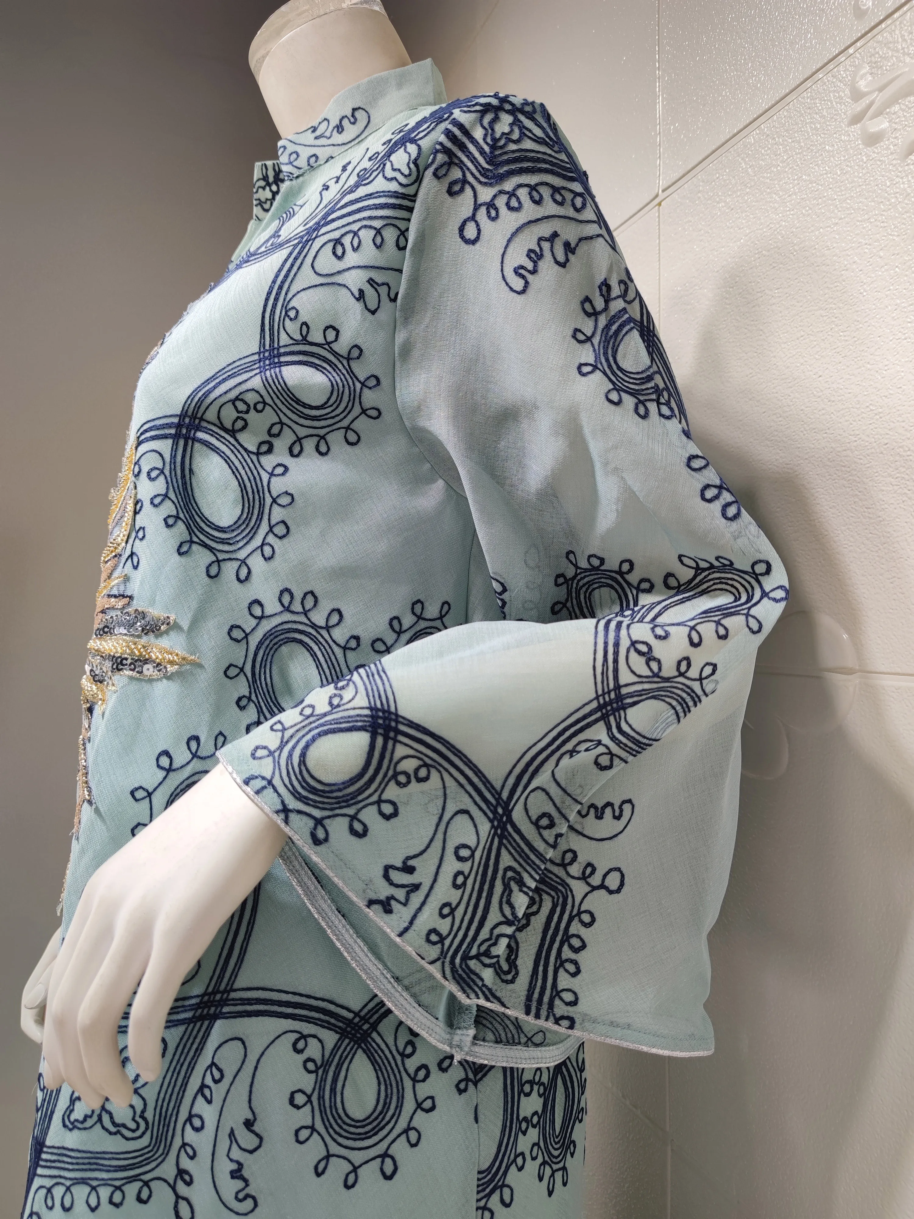 Dubai Dresses Floral Saree Islamic Clothing Saudi Abaya Wholesale Plus Size Women Islamic Clothing Ethnic Cloth For Indian Girls