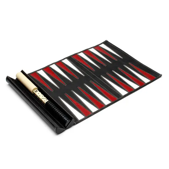 Roll up Design Leather Portable Backgammon Board Game Set