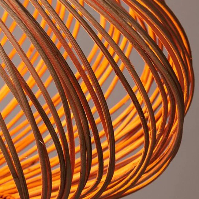 Cozy Decor Rattan Pendant Lamp Shade Vintage Ceiling Light For Home Decor