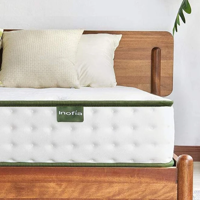 Inofia Sleep Well King Queen Size Latex Orthopedic Memory Foam Mattress In Box