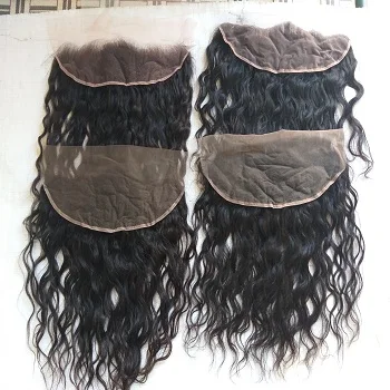 One set full head NATURAL WEFT frontal human hair extensions Virgin Cuticle Aligned transparent