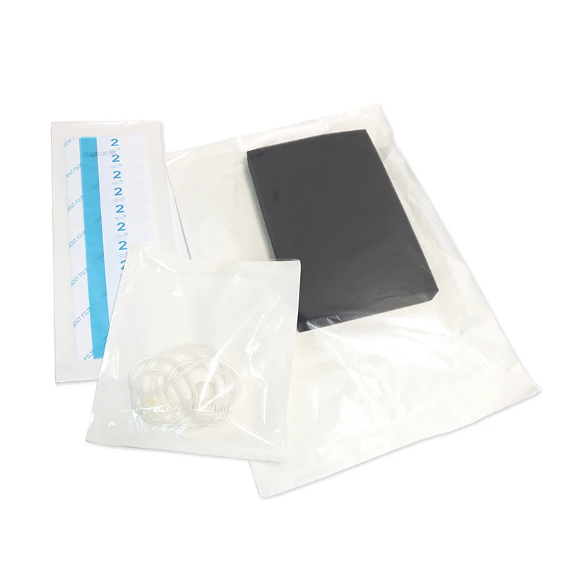BLUENJOY Transparent Film Dressing +Foam+Capula with Plastic tube Disposable NPWT Dressing Kits for Wound Care