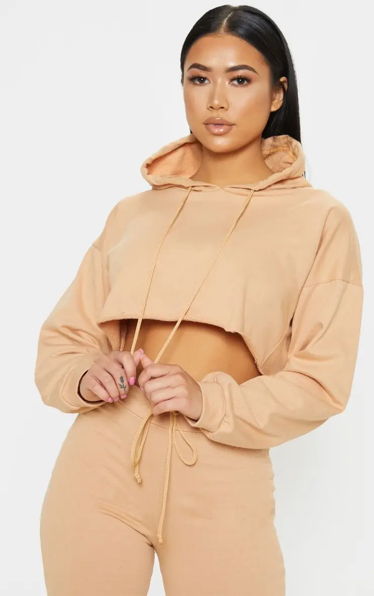 Fall Custom Plus Size Clothing for Women Work Out Gym Streetwear Cropped Causal Cotton Breathable Hoodie Embroidered