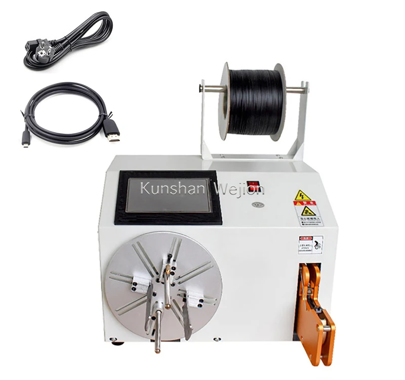 WJ4009 Small size equipment wire wind twist tie machine cable roller winding and bundling power cord coiling and tying machine
