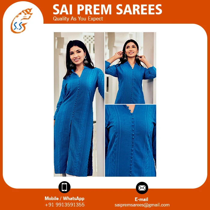 High Quality Heavy Reyon Kurti For Festival Wear Available At Best Wholesale Price