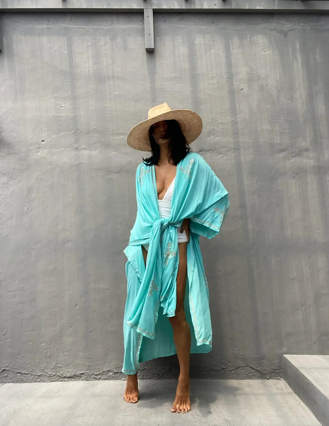 lightweight tie dye kimono long beach wear jacket women plus size new arrival dress beach cover up dress