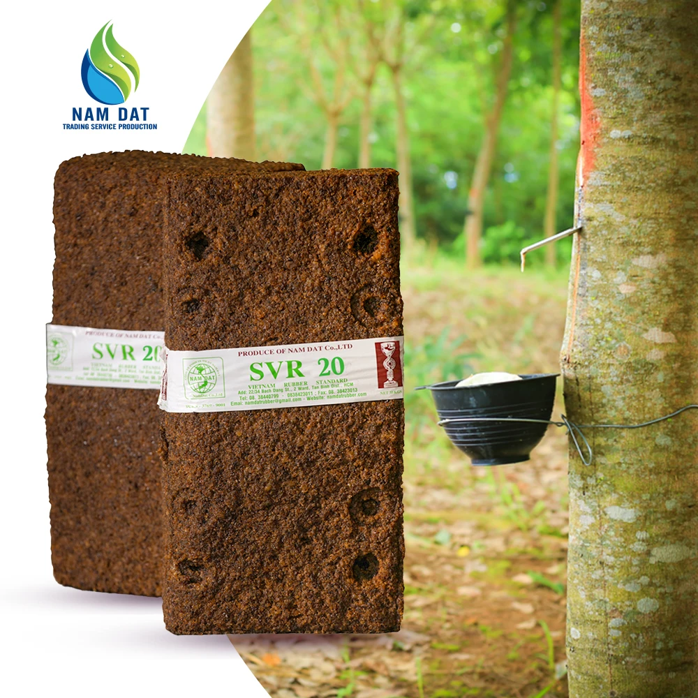 Вьетнамский производитель натурального каучука SVR 20 (TSR 20) по низкой цене темно-коричневого цвета