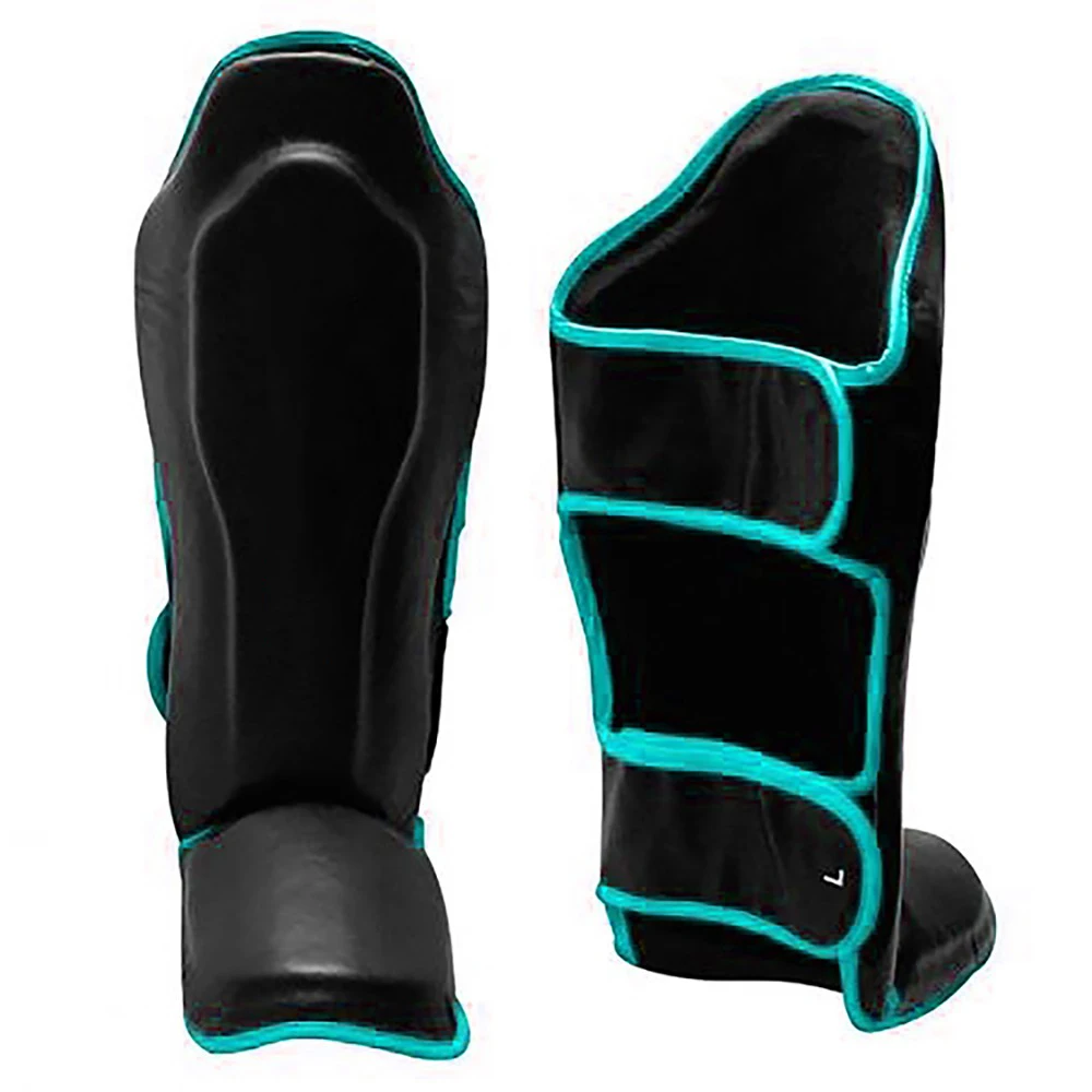 High Quality Leather Pro Gel Shin Instep Pads MMA Leg Foot Guards Muay Thai Kick Boxing Top Quality Shin Guards