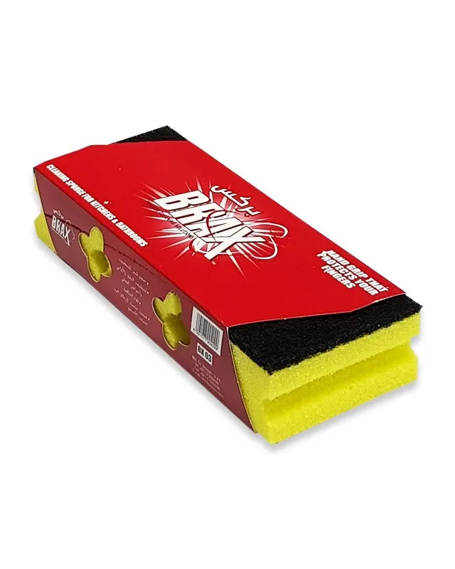 Kitchen Sink  Dishwashing Material Wiping Rags Brax Sponge With Groove 3pcs Sponge