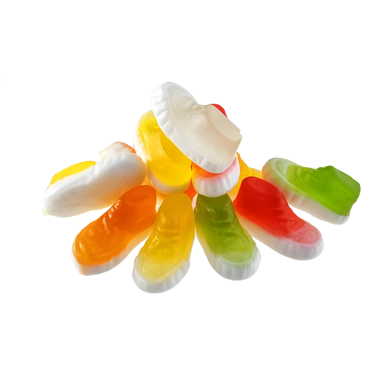 Great quality sneaker shaped fruit flavours gummy candy 1.8 kg packed for sale from manufacturer, jelly fruit candy