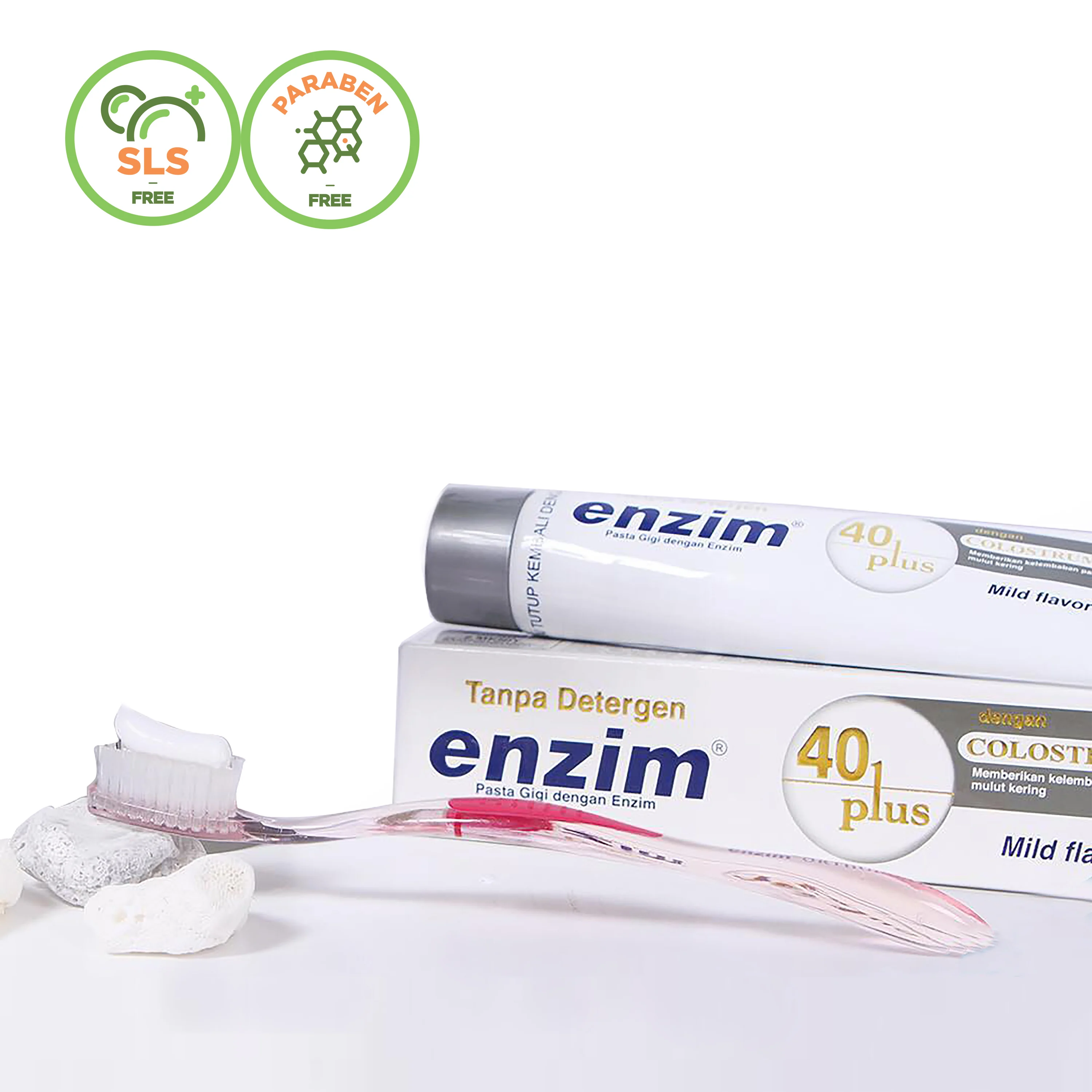  Зубная паста с активными ферментами и без моющего средства колострой для возникновения кариеса специальное развитие пожилых людей