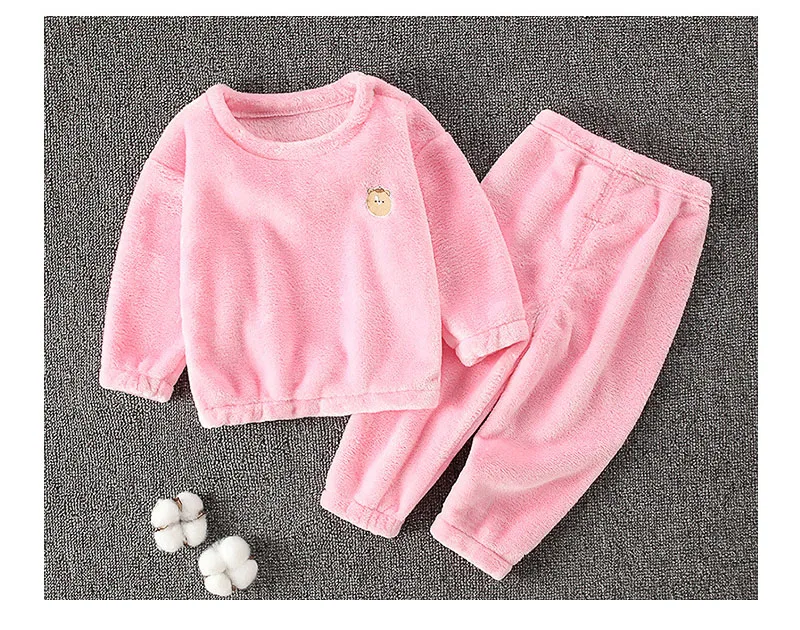 OEM and ODM Manufacture Kids Winter Pajamas Custom Cartoon Printing Coral Fleece Children Nightwear