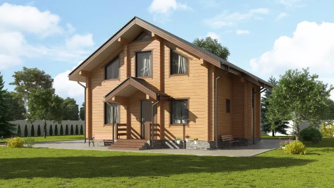 
GLUED LAMINATED TIMBER HOUSES FROM THE MANUFACTURER 