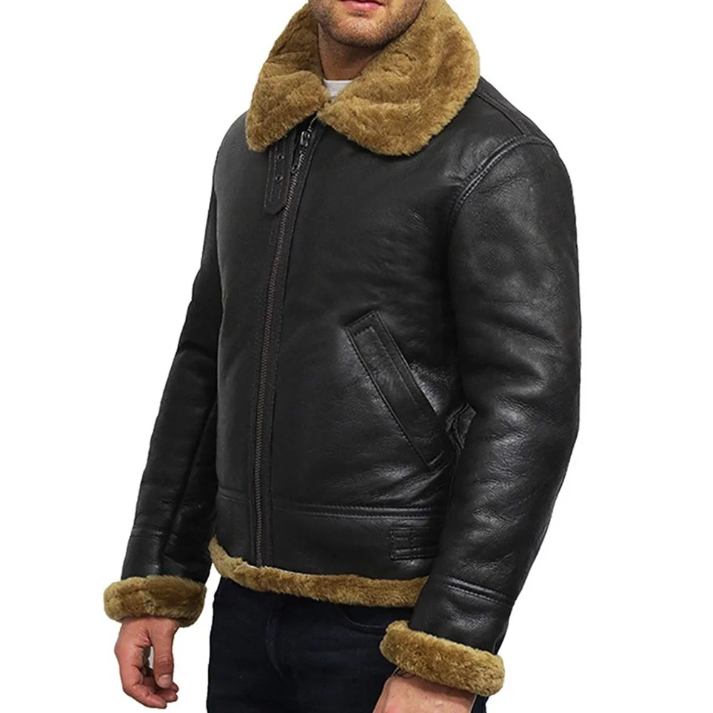 
Fleece Shearling Jacket for Men/OEM Service Wholesale Custom Men Jackets Shearling 