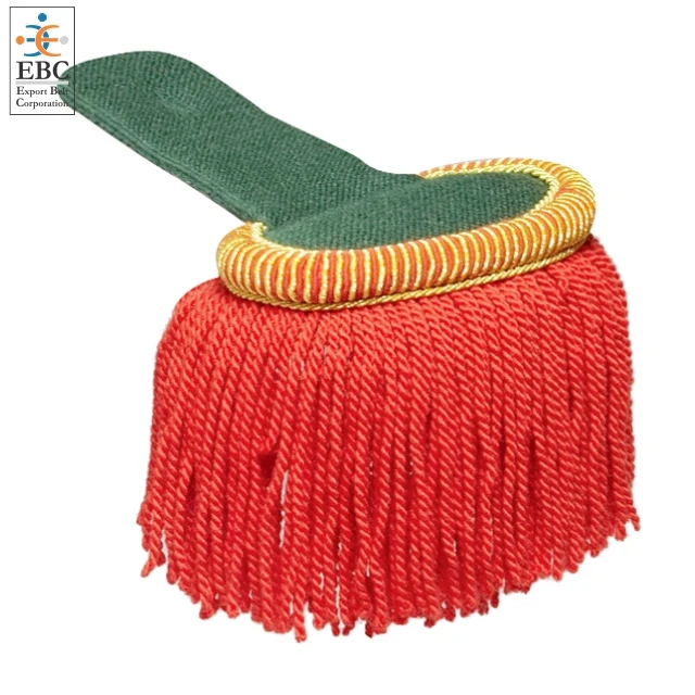 OEM Golden Border Epaulettes or a fines franges Wholesale Gold Metallic Thick or Thin Bullion Fringe Epaulettes Fashion Patch