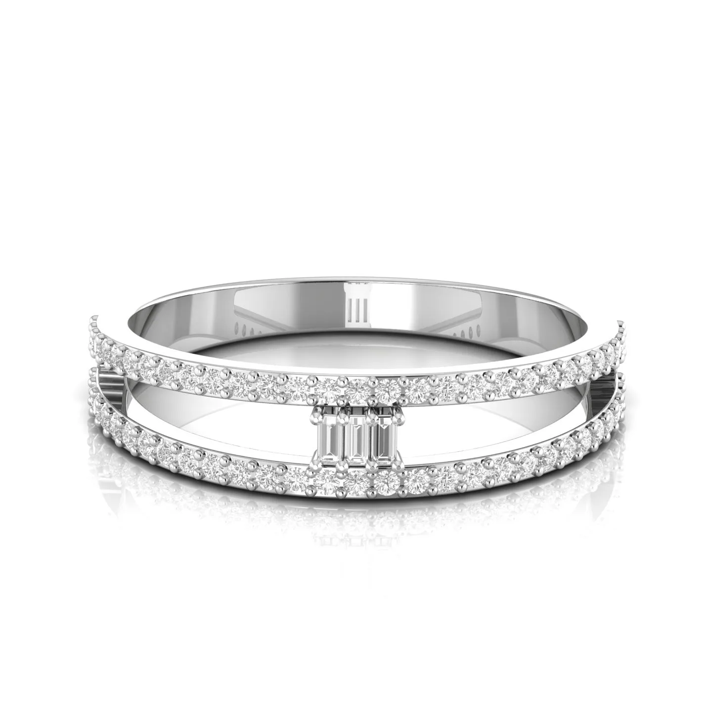 Natural 0.35 CT Diamond Band For Women In 14kt Yellow White Rose Gold 2.32 gram Fine Jewelry