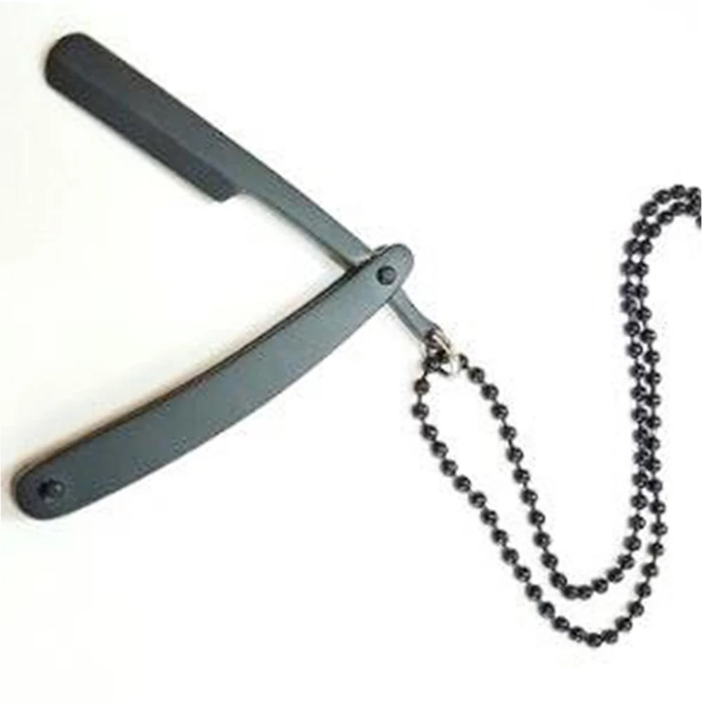 Fashion Razor Blades Pendant Necklaces Men Jewelry Male Shaver Shape Necklaces & Pendants Barber Shop Necklace for Male Boys