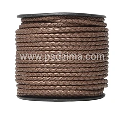 metallic bolo braided leather cord