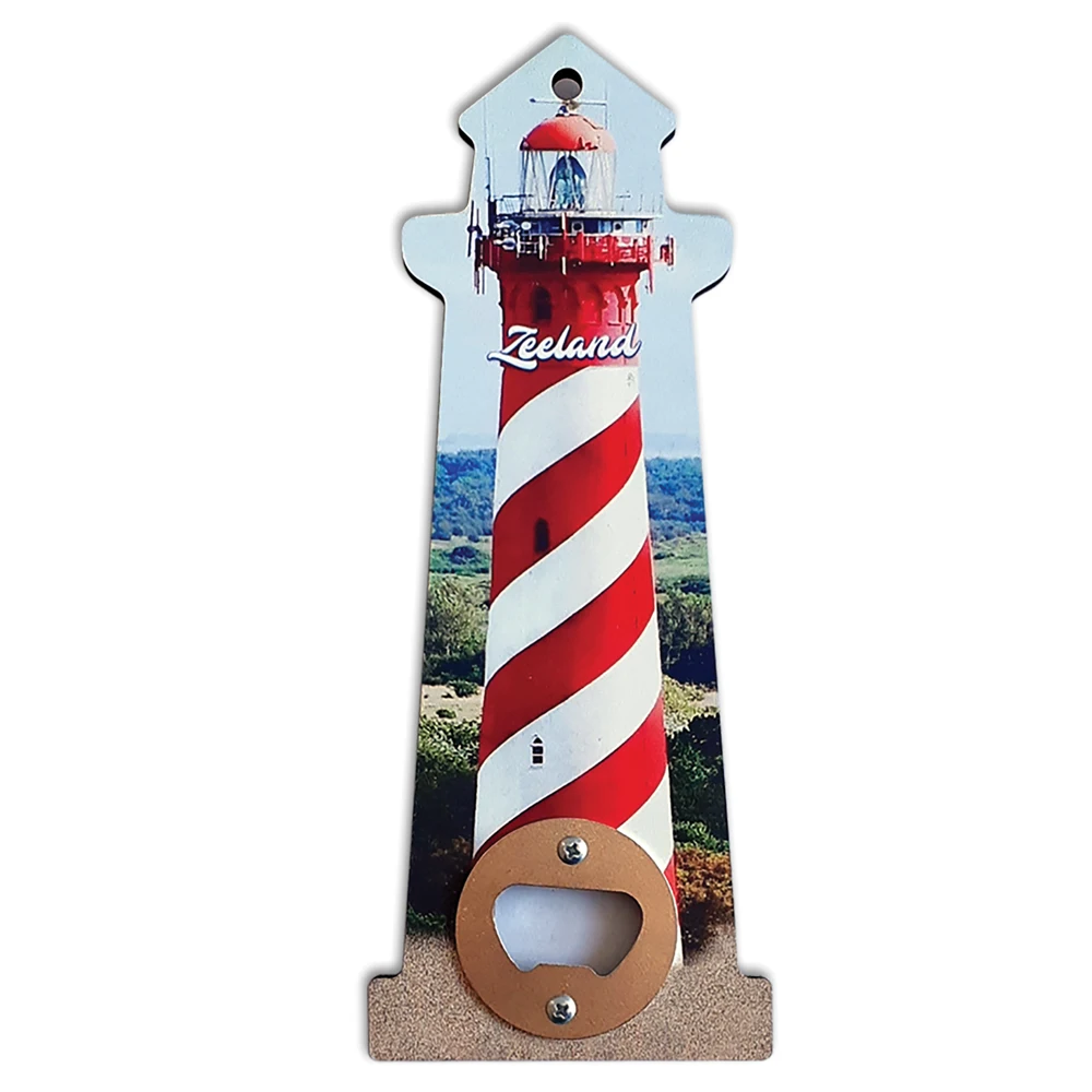 Wooden Magnetic Bottle Opener - Wooden Shaped UV Printed Opener