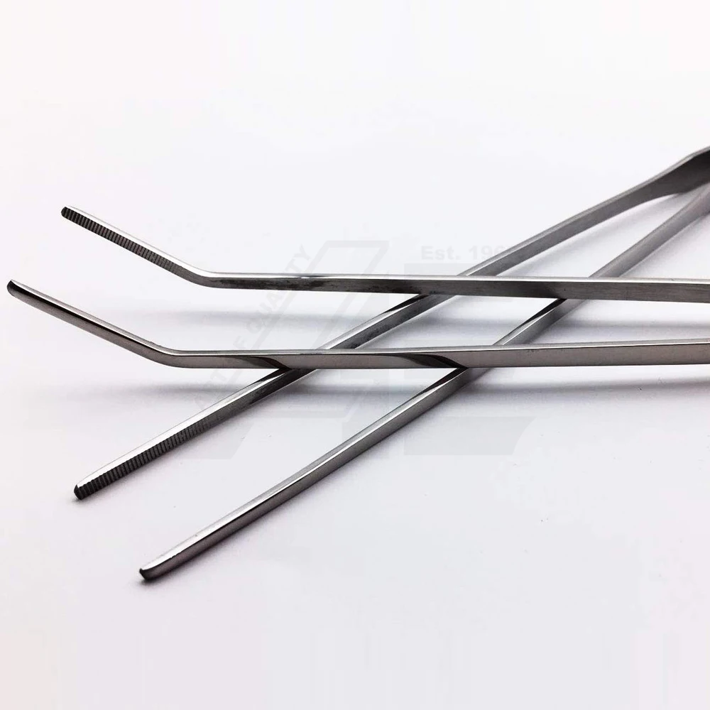 Reptile Feeding Tongs Aquarium Stainless Steel Straight and Curved Tweezers Polished Long Handle Feeder Tools for Lizard Snake