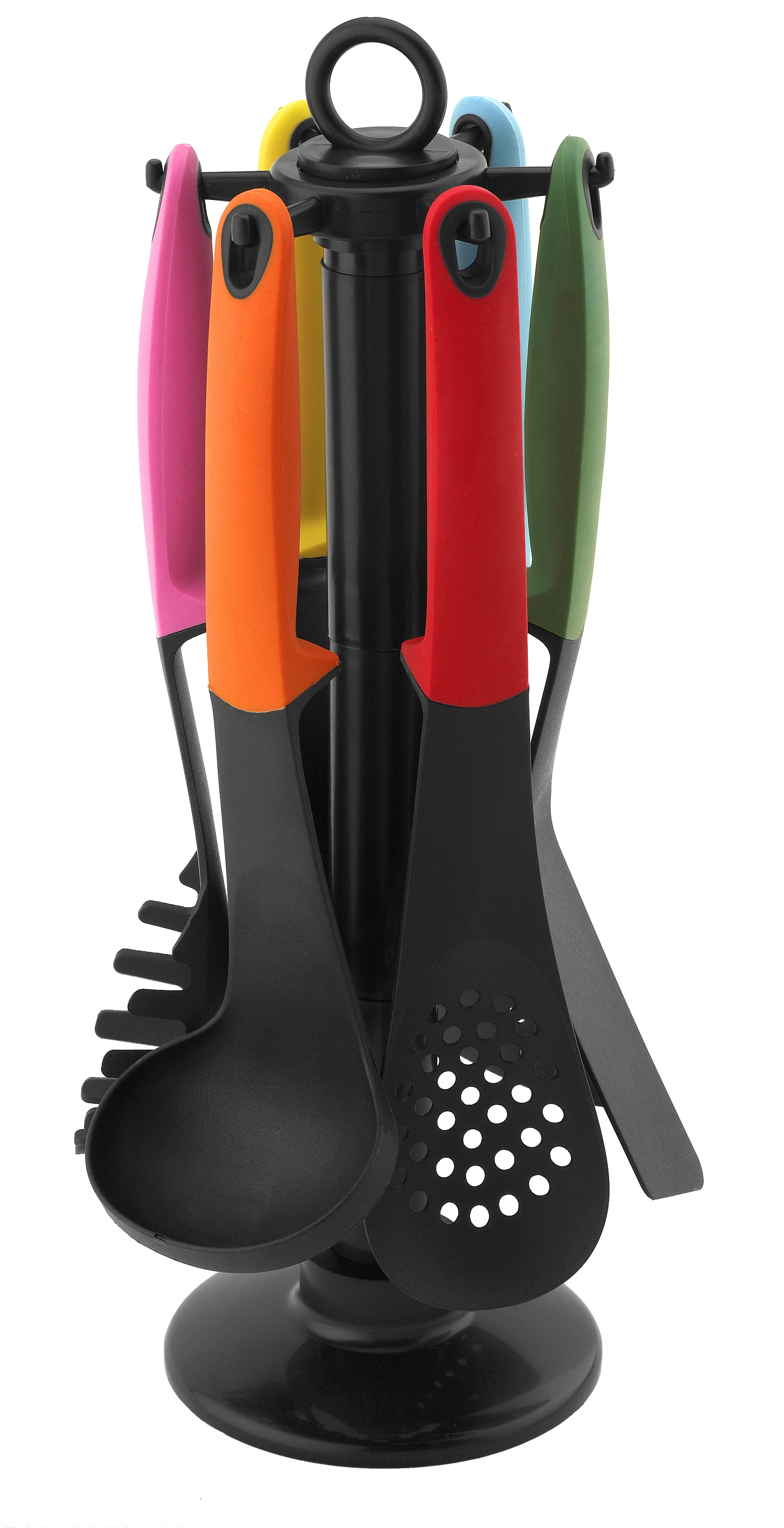 Yangjiang Factory, Set of 7, Nylon Kitchen Utensils with PP & TPR handle, plastic kitchenware, ODM brand