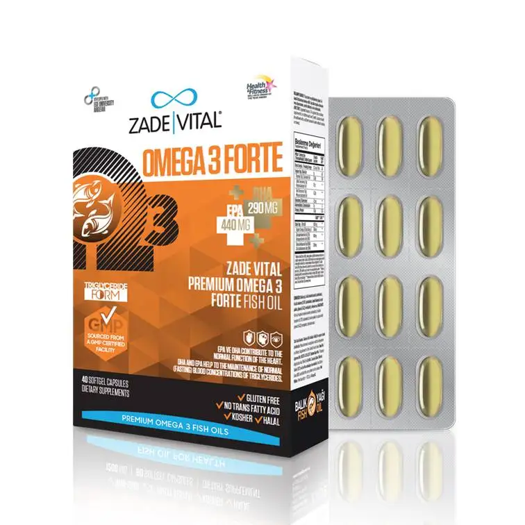 
Zade Vital Omega 3 Forte- omega 3 capsules- 40 Softgel Capsules 