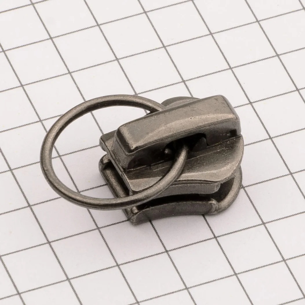 Металлический Стандартный ползунок #5 из цинкового сплава, полуавтоматический замок, 00195, кольцевая вытяжная головка для молнии