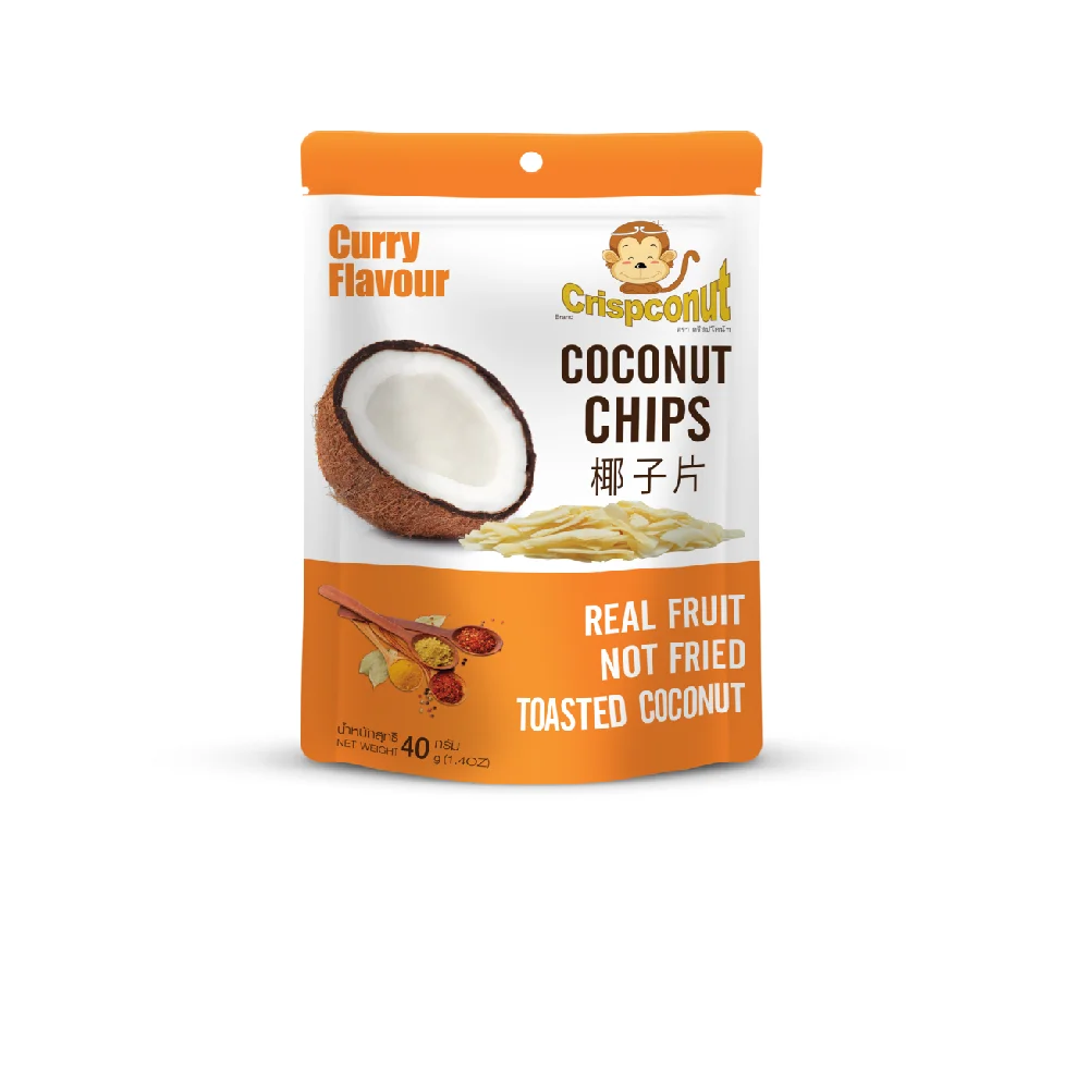 Curry Flavour Coconut Chips Crispconut From Thailand