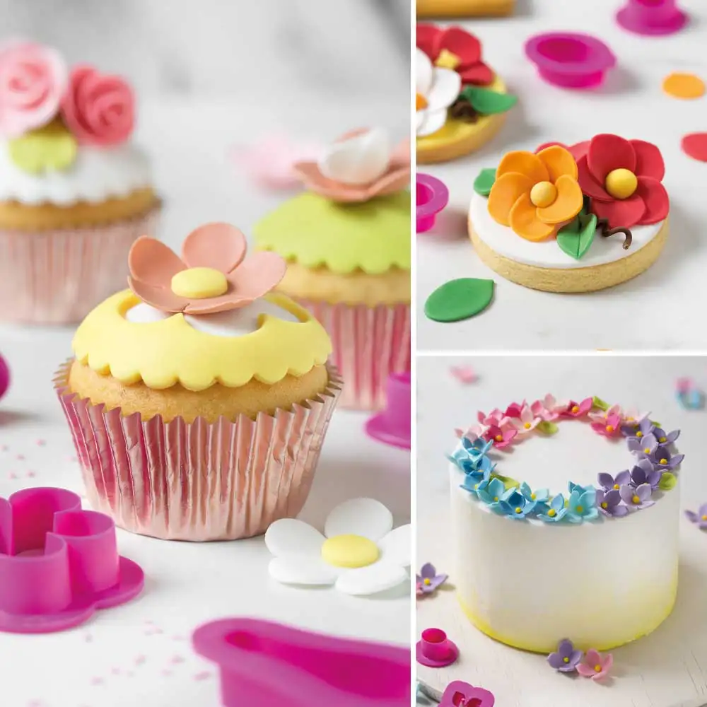 Italian Top Quality Food-safe Plastic Flower Cutter Set for making Summer flowers