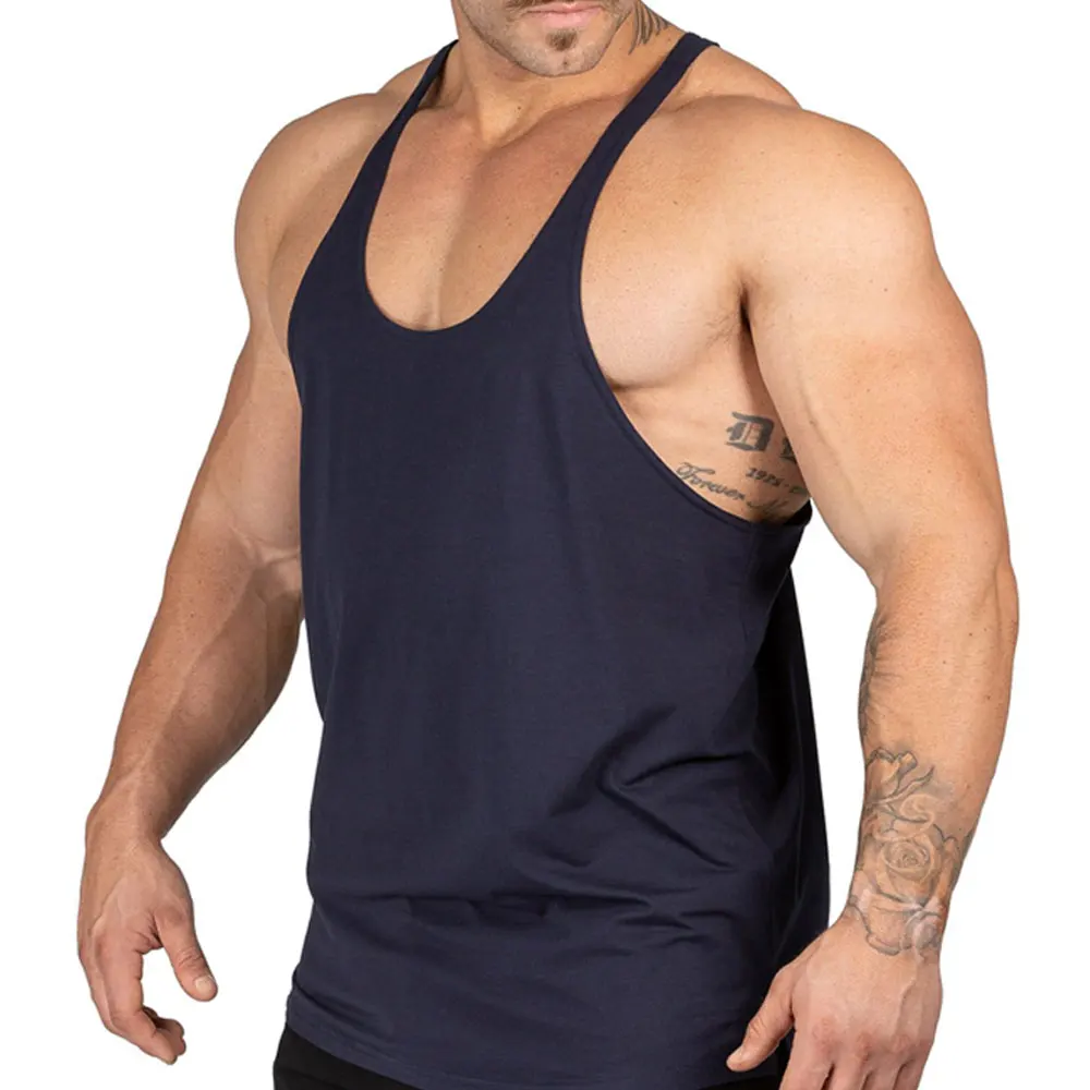  Оптовая продажа от производителя новый дизайн 2021 хлопок удобные мужские майки без рукавов майка для фитнеса бодибилдинга тренировок тренажерного зала жилет
